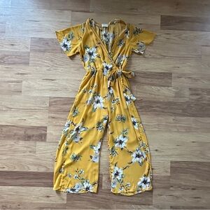 Floral Yellow Jumpsuit